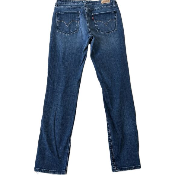 🔥🔥Levi's Mid Rise Straight Leg Jeans Women's 8 Medium Dark Wash W29 L32 - Picture 5 of 10